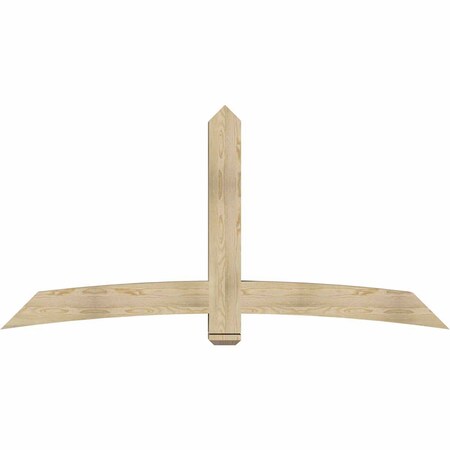 Ekena Millwork Bellingham Rough Sawn Timber Gable Bracket, Douglas Fir, 84"W x 42"H x 6"D x 6"F, 12/12 Pitch GBW084X42X0606BEL00RDF